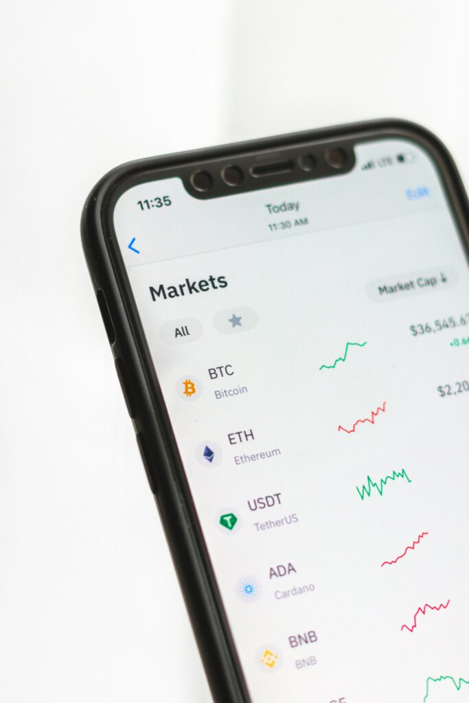 Digital finance analytics dashboard from Unsplash